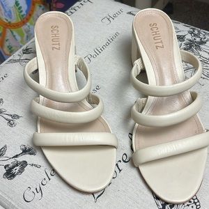 Schutz Olly Mid Block Nappa Leather Sandal